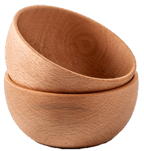Empty Wooden Bowls