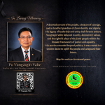 ZPCC Condolence Message on the Passing of Pu Vungzagin Valte