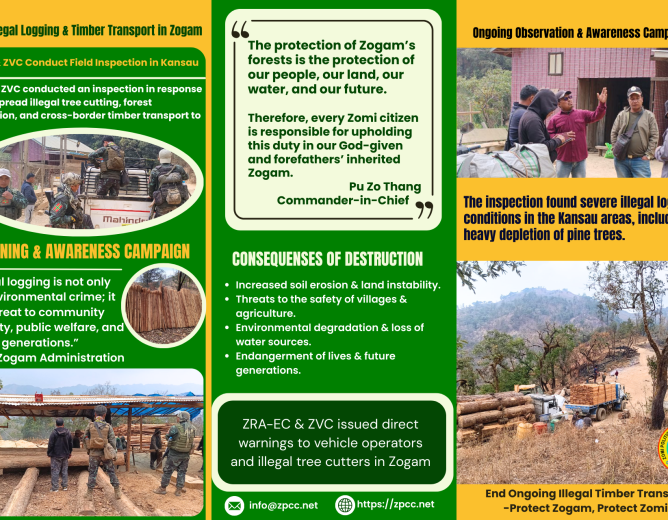 ZRA-EC and ZVC Conduct Field Inspection in Kansau Area, Zogam, Amid Serious Concerns Over Illegal Logging and Timber Transport