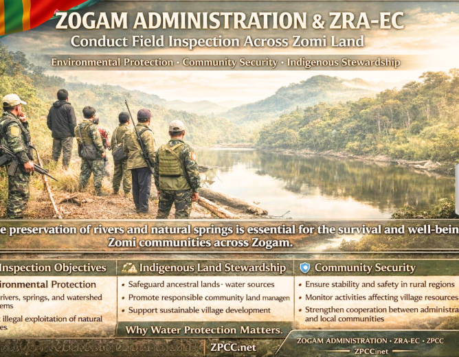 Zogam Administration and ZRA-EC Conduct Field Inspection Across Zomi Land
